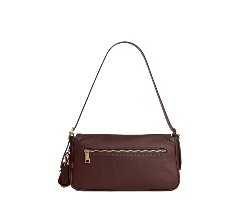 Coach Women's Etta Small Flap Shoulder Bag Gold/Maple