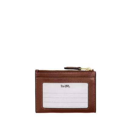 Coach Women's  Mini Skinny ID Case Gold/Redwood