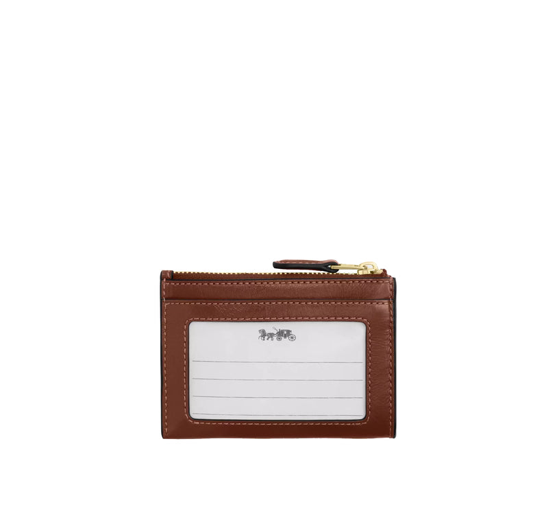 Coach Women's  Mini Skinny ID Case Gold/Redwood