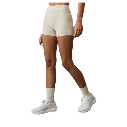 alo Women's 3" Alosoft High-Waist Carefree Short Oatmeal Heather