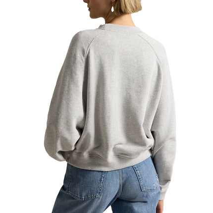 Polo Ralph Lauren Women's Polo Bear Lightweight Fleece Crewneck Light Smoke Heather