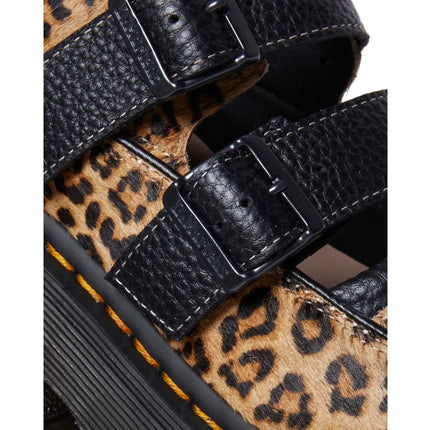 Dr. Martens Women's Buzz Leopard Mary Jane Shoes Light Tan