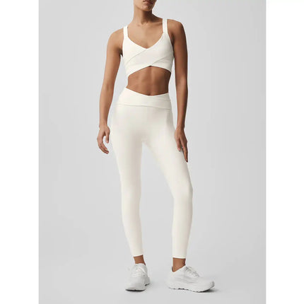 alo Women's Airlift High-Waist 7/8 Horizon Legging Ivory
