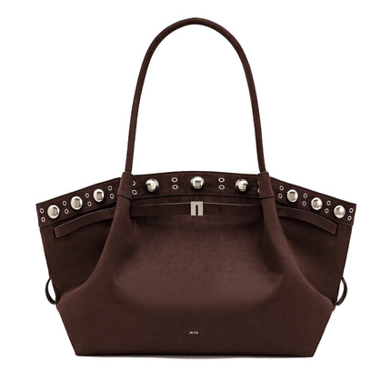 JW PEI Women's Hana Large Faux Suede Tote Bag - Deep Brown