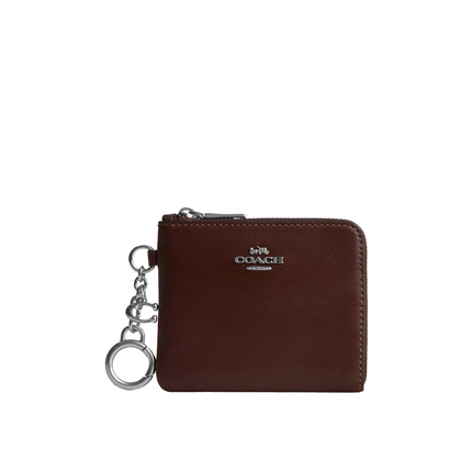 Coach Women's Small Corner Zip Wallet Silver/Maple