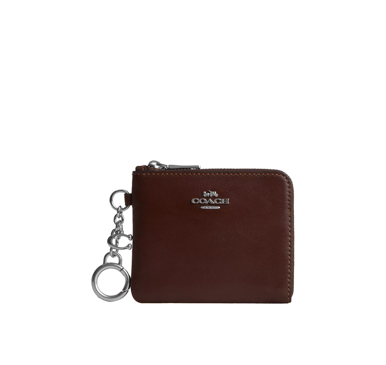 Coach Women's Small Corner Zip Wallet Silver/Maple