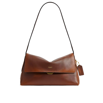 Coach Women's Chelsea Shoulder Bag 30 In Loved Leather Brass/Brown