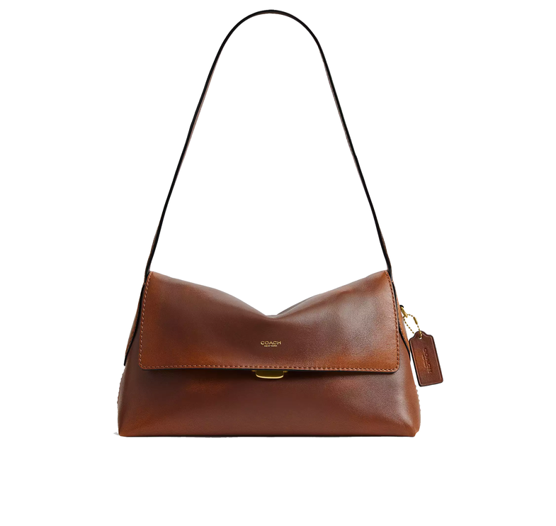 Coach Women's Chelsea Shoulder Bag 30 In Loved Leather Brass/Brown