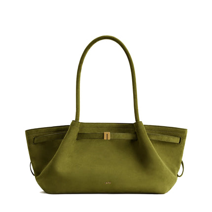 JW PEI Women's Hana Wide Faux Suede Tote Bag - Olive Green