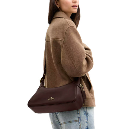 Coach Women's Ella Small Shoulder Bag Gold/Espresso