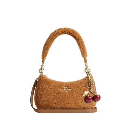 Coach Women's Teri Shoulder Bag In Shearling Gold/Natural
