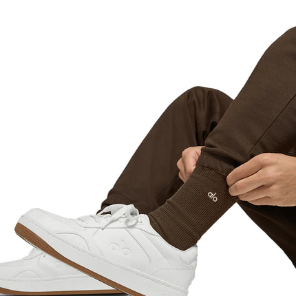 alo Unisex Half-Crew Understated Sock Espresso