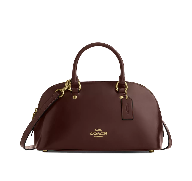 Coach Women's Lara Satchel Bag Gold/Maple