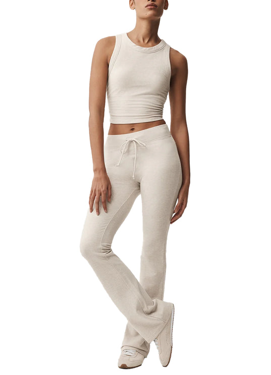 alo Women's Sway Bootcut Sweatpant Oatmeal Heather