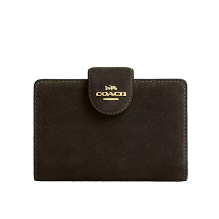 Coach Women's Medium Corner Zip Wallet Gold/Ebony