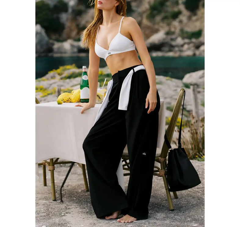 alo Women's High-Waist Dreamscape Trouser (Regular) Black