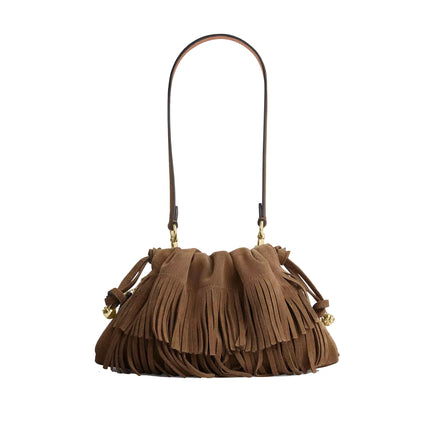 Coach Women's Faye Shoulder Bag With Fringe Gold/Cedar