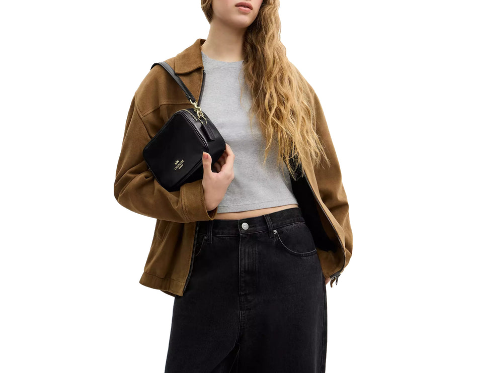 Coach Women's Mini Carey Crossbody Bag Gold/Black