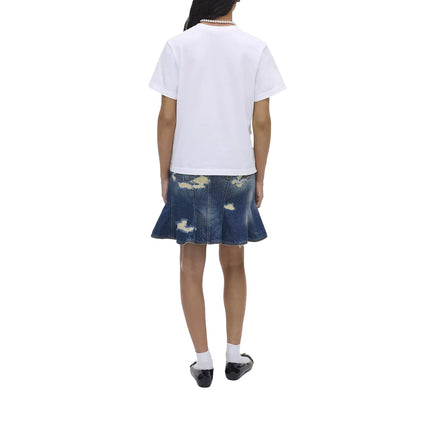 Marc Jacobs Women's The Logo Baby Tee White