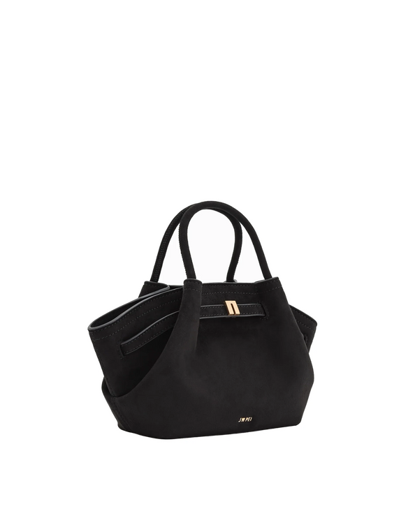 JW PEI Women's Hana Mini Faux Suede Tote Bag Black/Gold