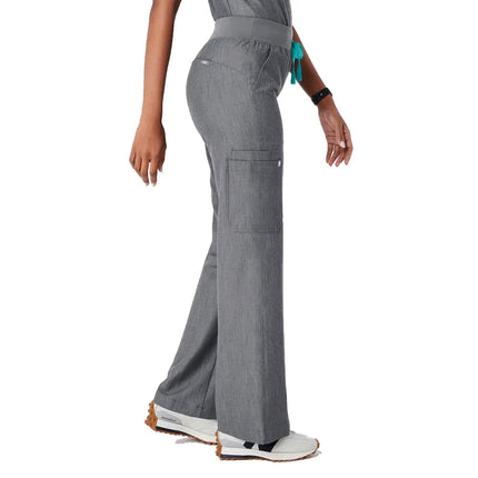 FIGS Women's High Waisted Isabel Wide Leg Scrub Pants Graphite