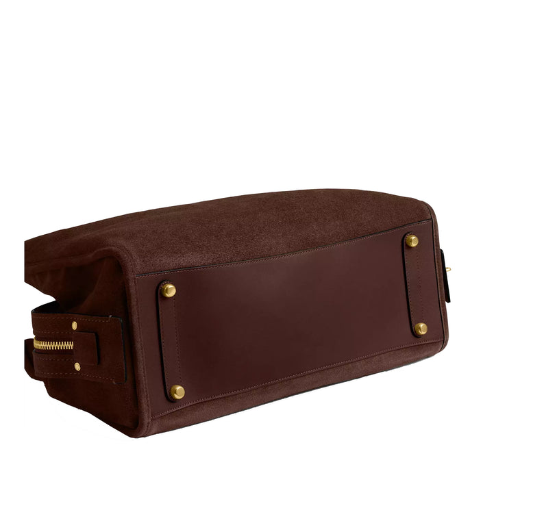 Coach Women's Rogue Bag 40 Suede/Brass/Dark Chocolate