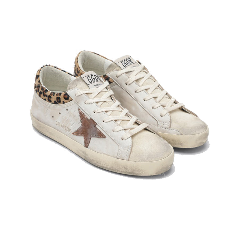 Golden Goose Women's Super Star Beige Sneaker with Pony Hair