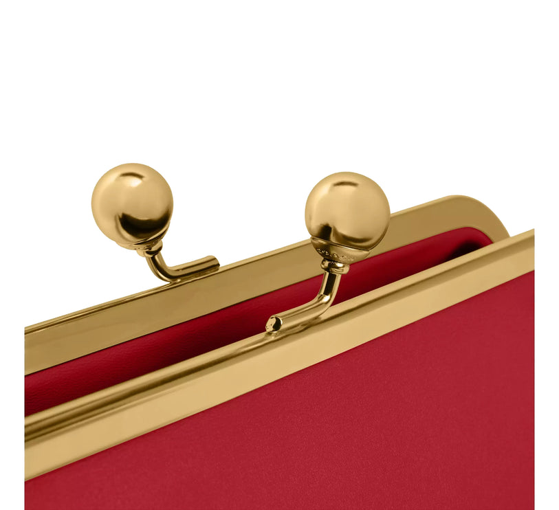 Coach Women's Kisslock Frame Bag 30 Brass/Poppy