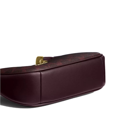 Coach Women's Teri Mini Crossbody Bag In Signature Canvas Gold/Black Currant