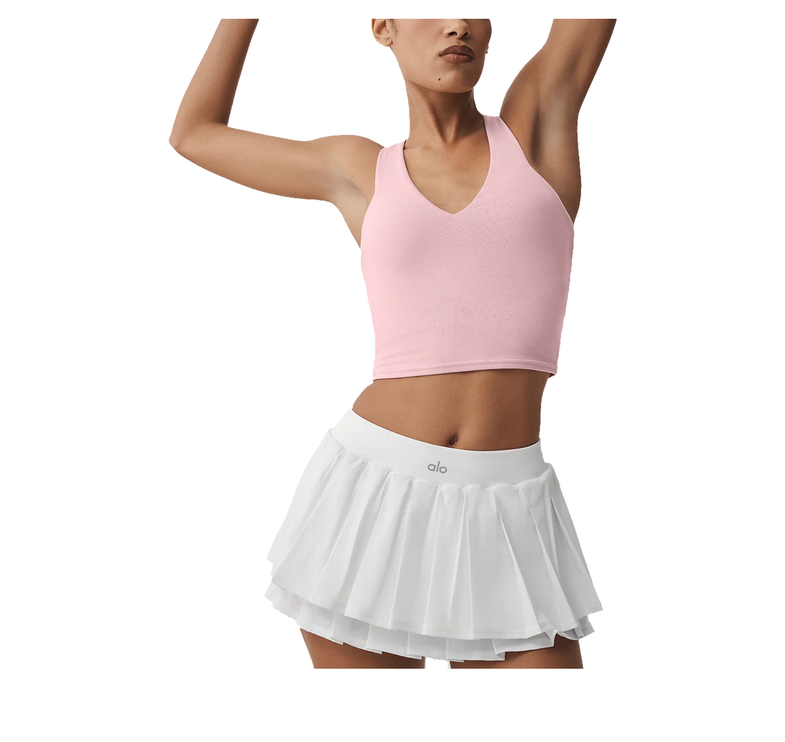 alo Women's Airbrush Real Bra Tank Vintage Pink