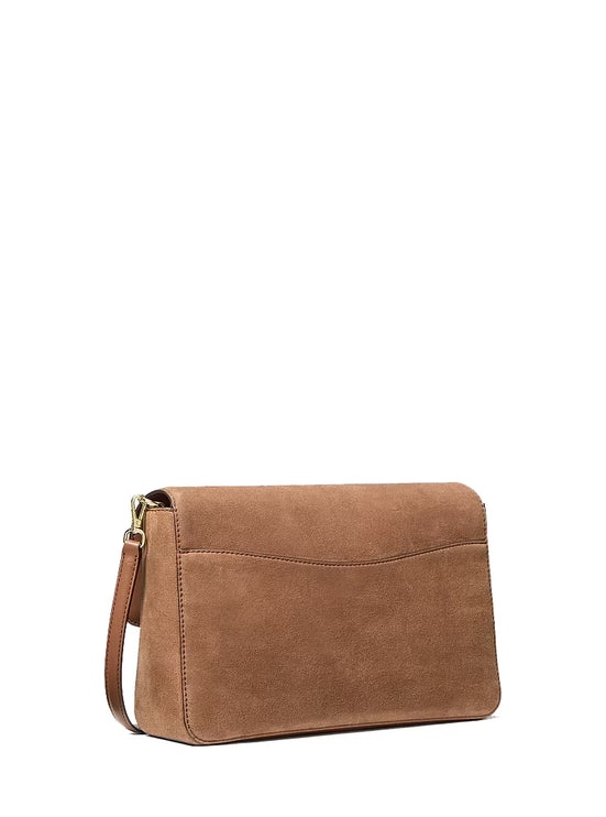 Michael Kors Women's Kacey Large Convertible Crossbody Bag Luggage/Gold