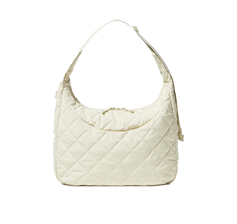 Uniqlo Unisex Quilted Puffy Shoulder Bag 30 Natural