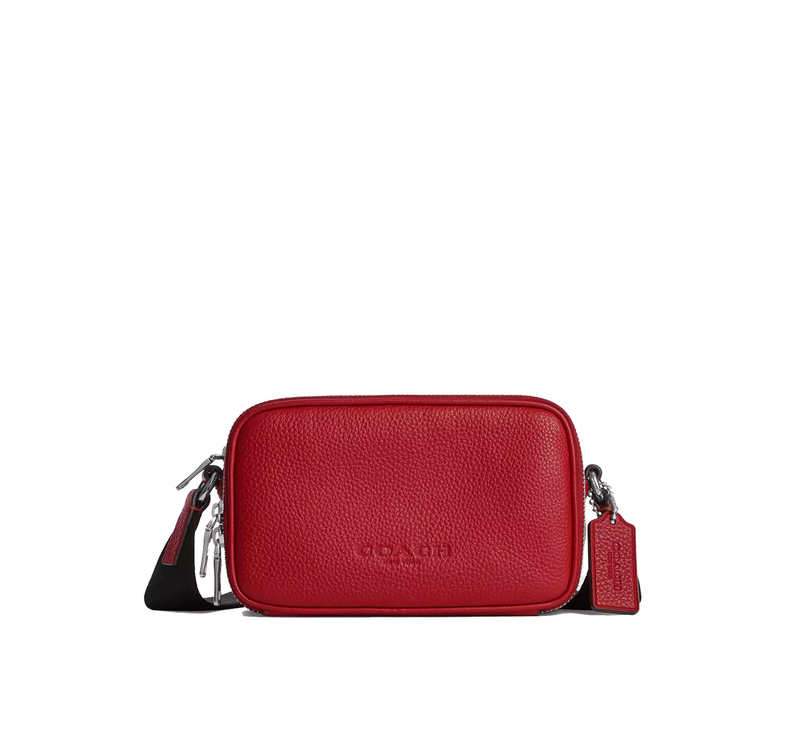 Coach Unisex Colton Crossbody Bag 19 Silver/Poppy