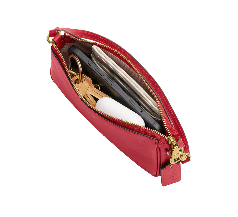 Coach Women's Plaza Bag 18 Brass/Scarlet