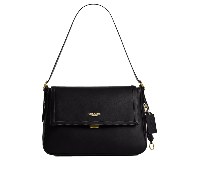 Coach Women's Etta Flap Bag Gold/Black