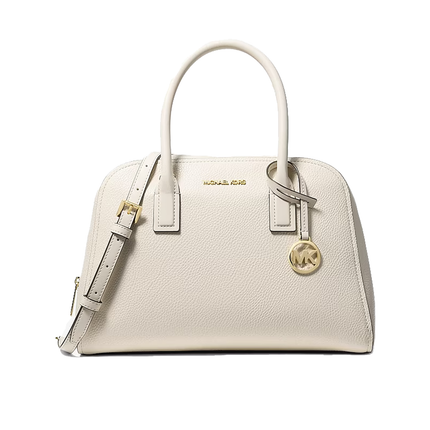 Michael Kors Women's Ashton Medium Satchel Bag Light Cream/Gold