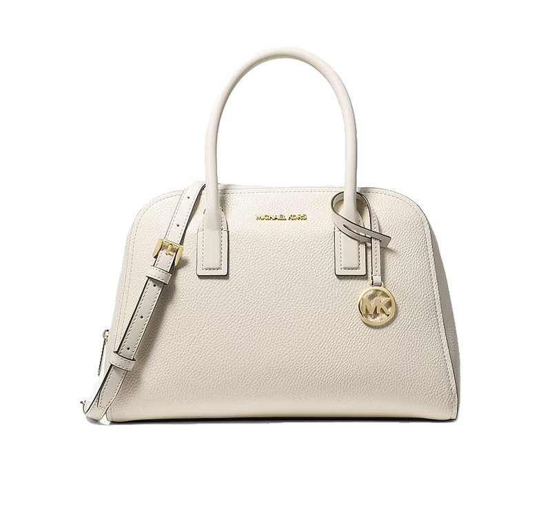 Michael Kors Women's Ashton Medium Satchel Bag Light Cream/Gold