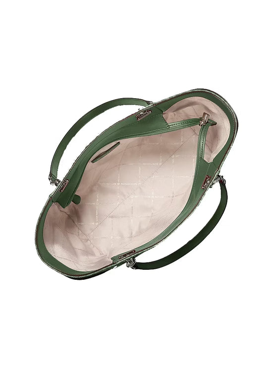 Michael Kors Women's Jet Set Large Signature Logo Shoulder Bag Amazon Green