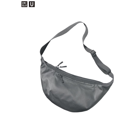 Uniqlo Unisex Coated Cotton Shoulder Bag 06 Gray