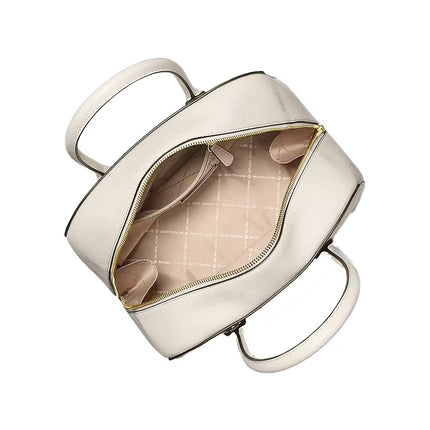 Michael Kors Women's Ashton Medium Satchel Bag Light Cream/Gold