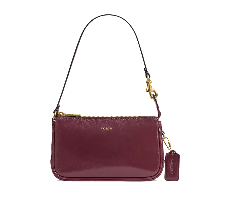 Coach Women's Plaza Bag 18 Brass/Dark Cherry