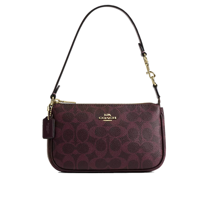 Coach Women's Nolita 19 In Signature Canvas Gold/Black Currant