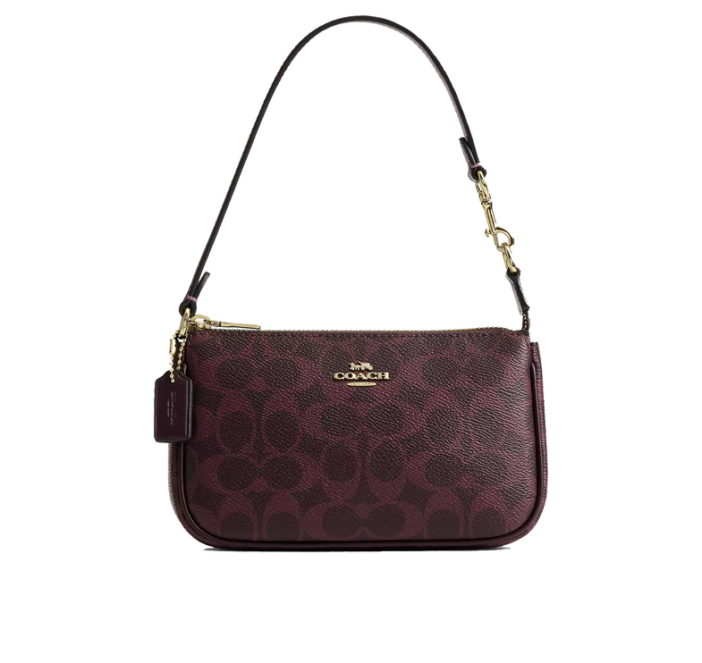 Coach Women's Nolita 19 In Signature Canvas Gold/Black Currant