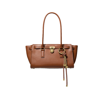 Michael Kors Women's Hamilton Moderne Small Leather Satchel Bag Luggage/Gold