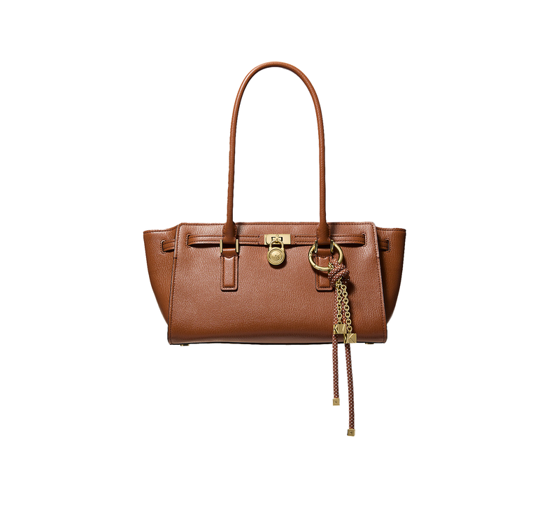 Michael Kors Women's Hamilton Moderne Small Leather Satchel Bag Luggage/Gold