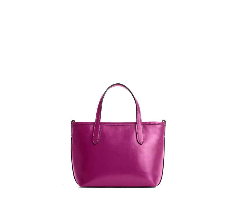 Coach Women's City Mini Tote Bag Gold/Magenta