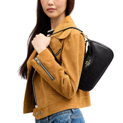 Coach Women's Soft Teri Shoulder Bag Gold/Black