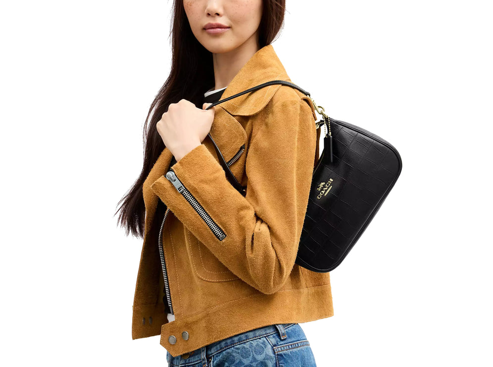 Coach Women's Soft Teri Shoulder Bag Gold/Black