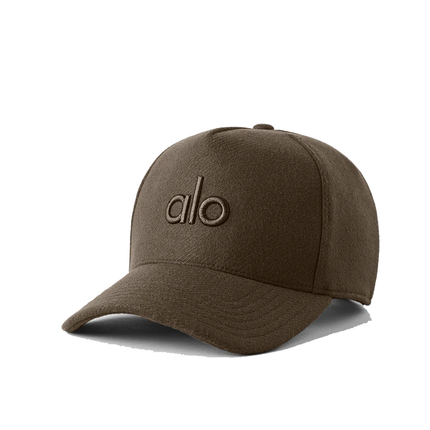 alo Unisex Wool Blend District Trucker Hat Espresso