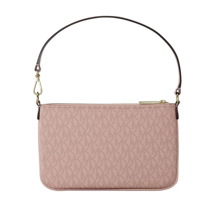 Michael Kors Women's Jet Set Small Signature Logo Convertible Wristlet Powder Blush
